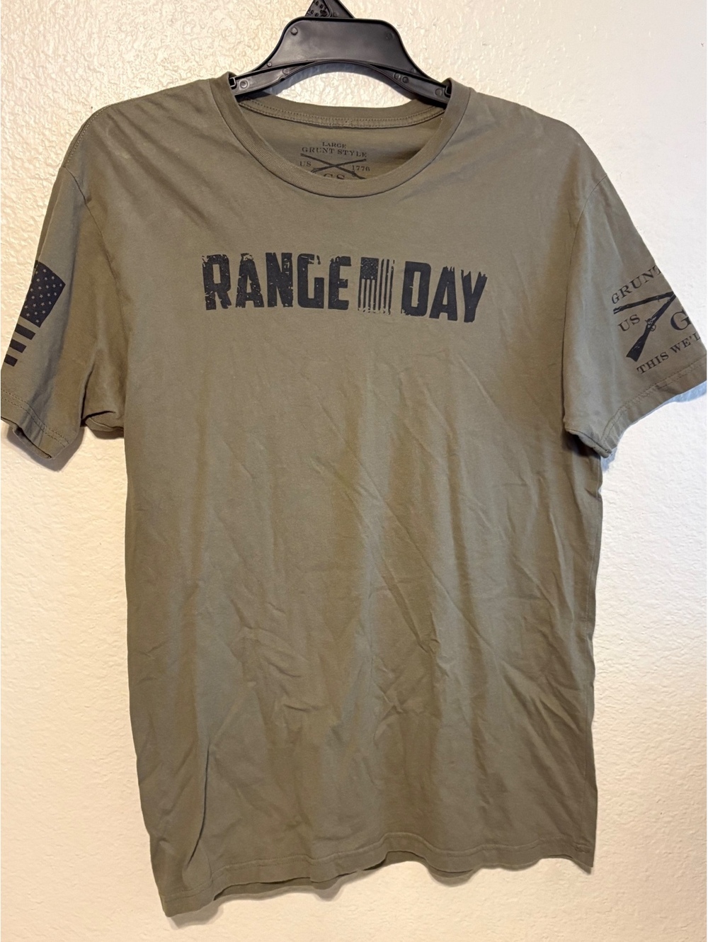 Grunt Style Range Day Olive Green T-Shirt Large